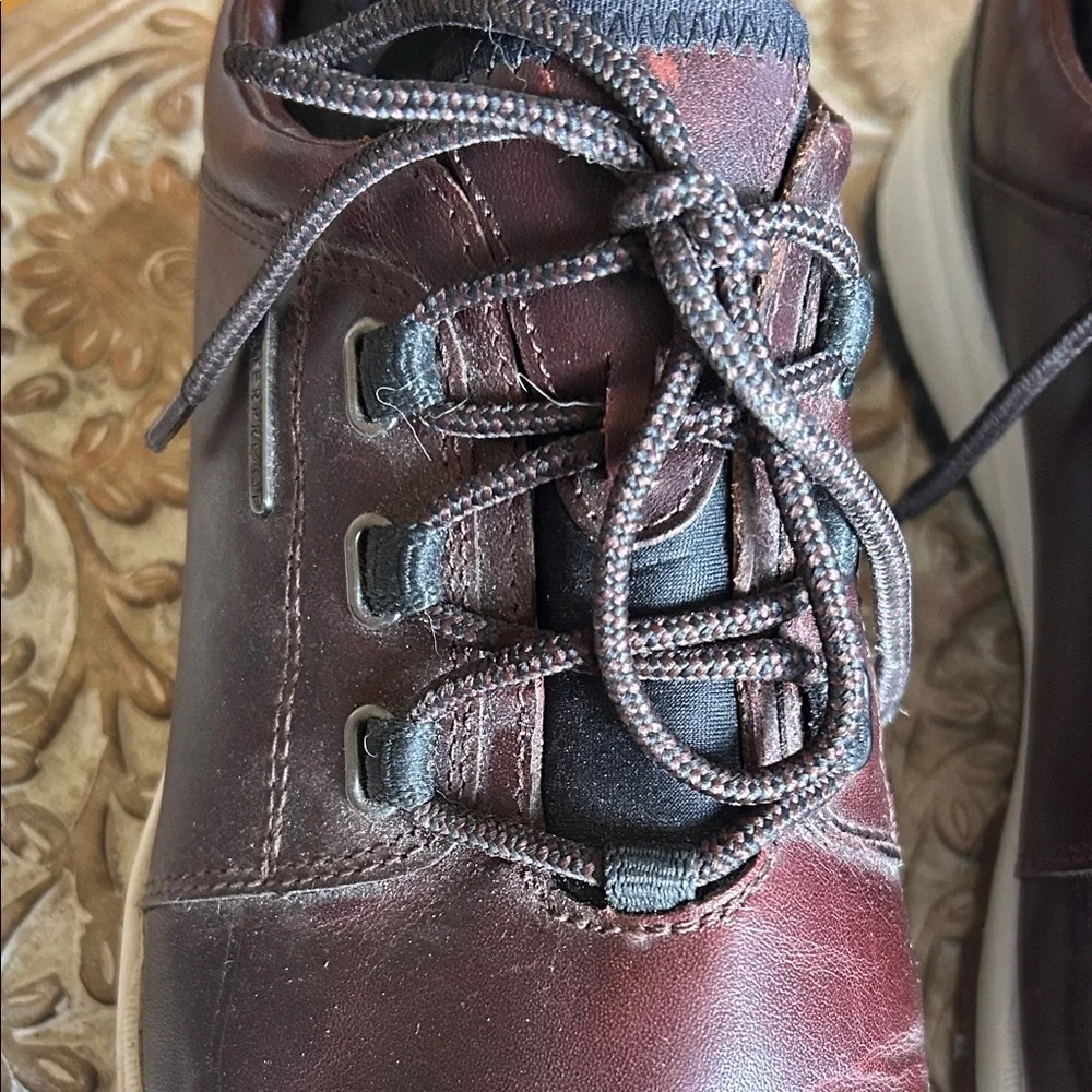 Johnston & Murphy Dark Brown Leather Shoes Size 12M Waterproof Sheepskin
